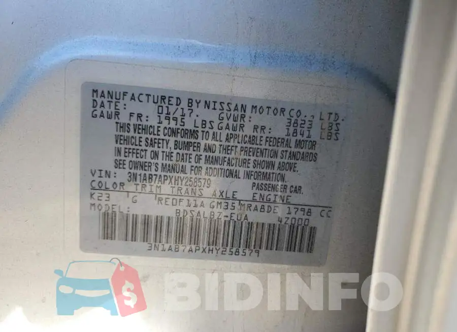 3N1AB7APXHY258579 Photo# 13