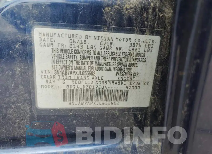 3N1AB7APXJL655602 Photo# 13