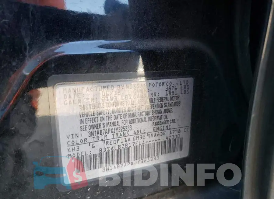 3N1AB7APXJY325333 Photo# 12