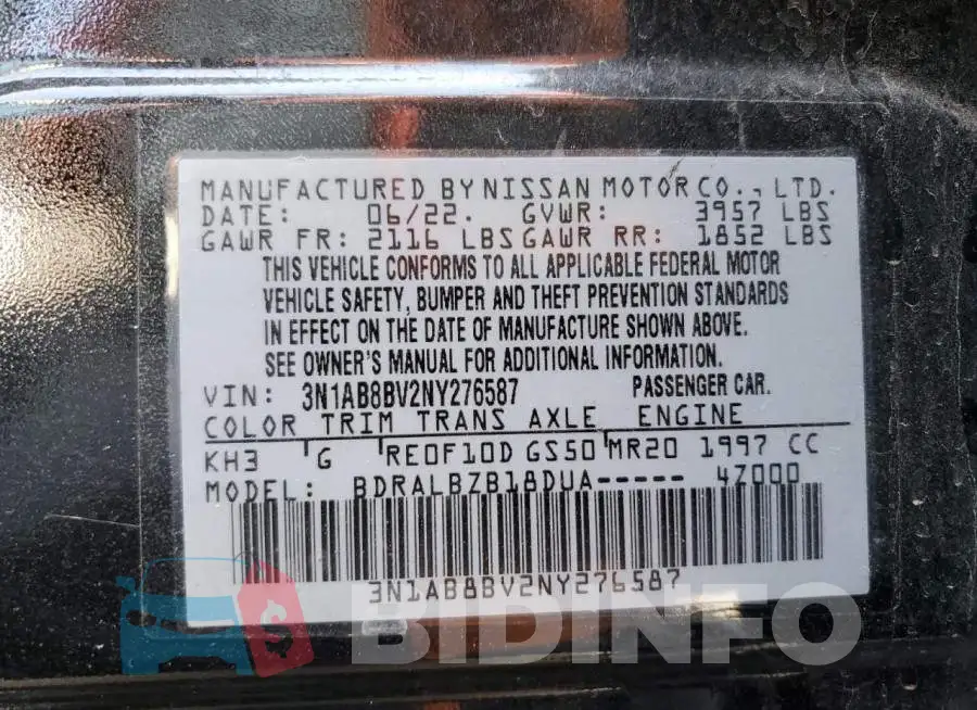 3N1AB8BV2NY276587 Photo# 12