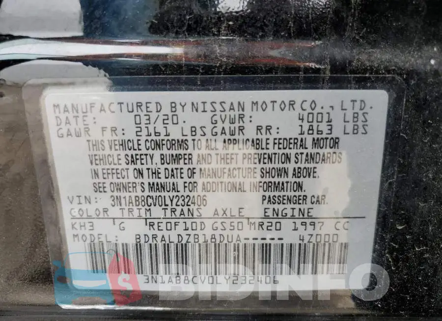 3N1AB8CV0LY232406 Photo# 12
