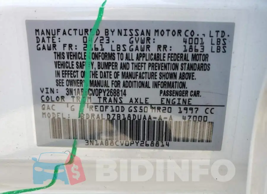 3N1AB8CV0PY268814 Photo# 12