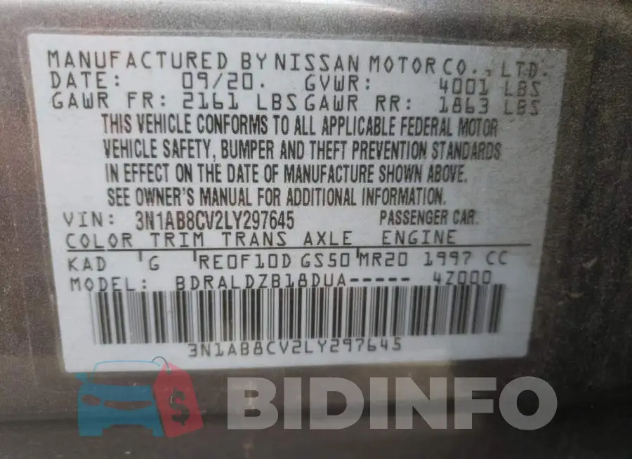 3N1AB8CV2LY297645 Photo# 12
