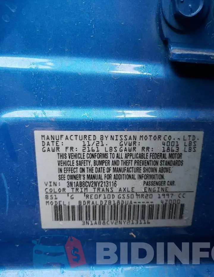 3N1AB8CV2NY213116 Photo# 12