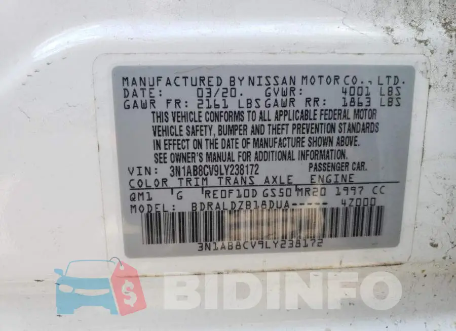 3N1AB8CV9LY238172 Photo# 13