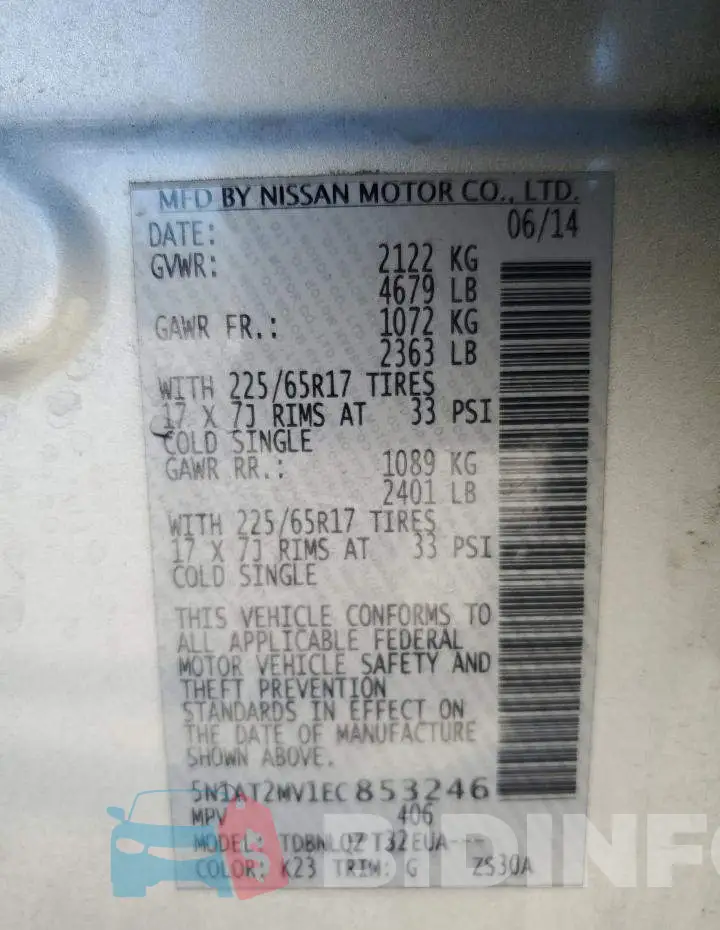 5N1AT2MV1EC853246 Photo# 12