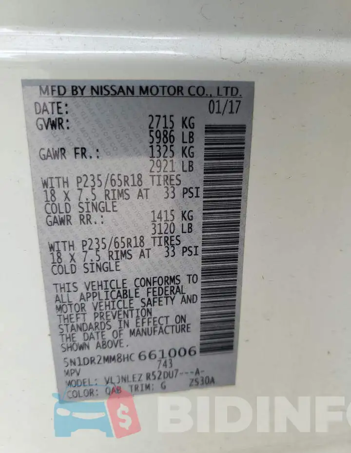 5N1DR2MM8HC661006 Photo# 13