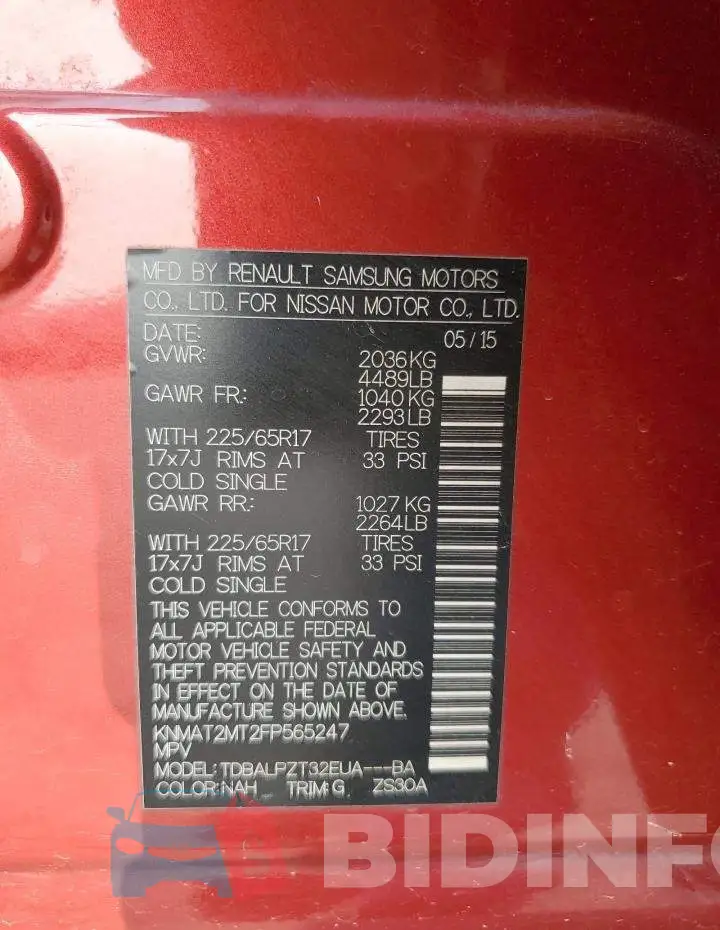 KNMAT2MT2FP565247 Photo# 13