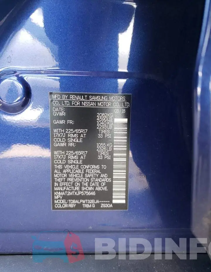 KNMAT2MTXJP575646 Photo# 14