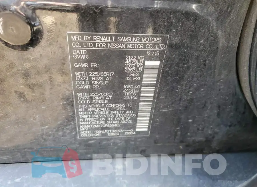 KNMAT2MV7GP636462 Photo# 13