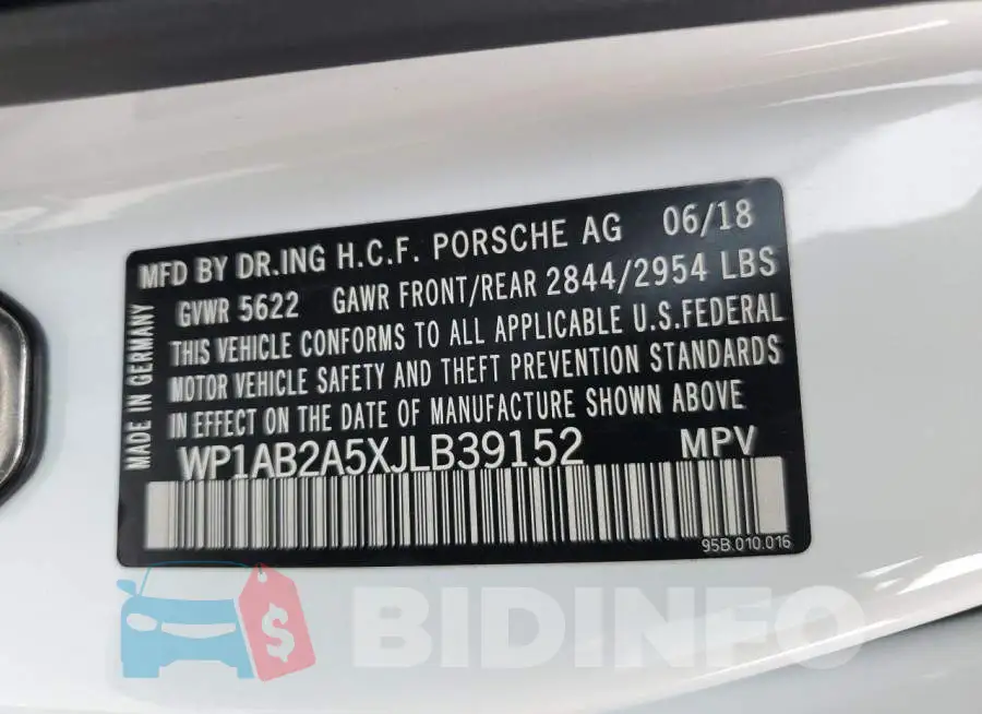 WP1AB2A5XJLB39152 Photo# 13