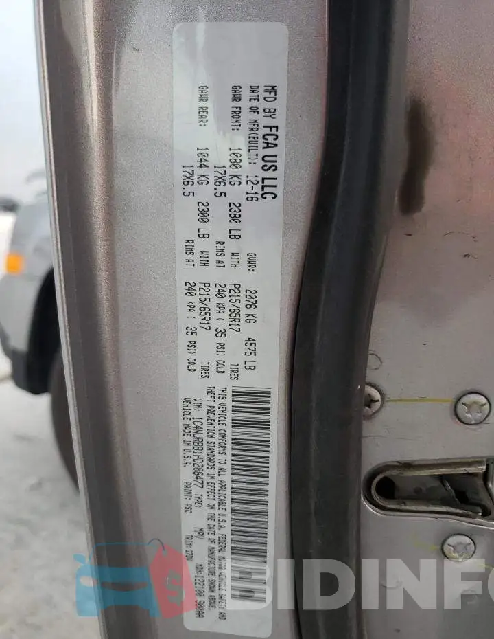 1C4NJRBB1HD208477 Photo# 13
