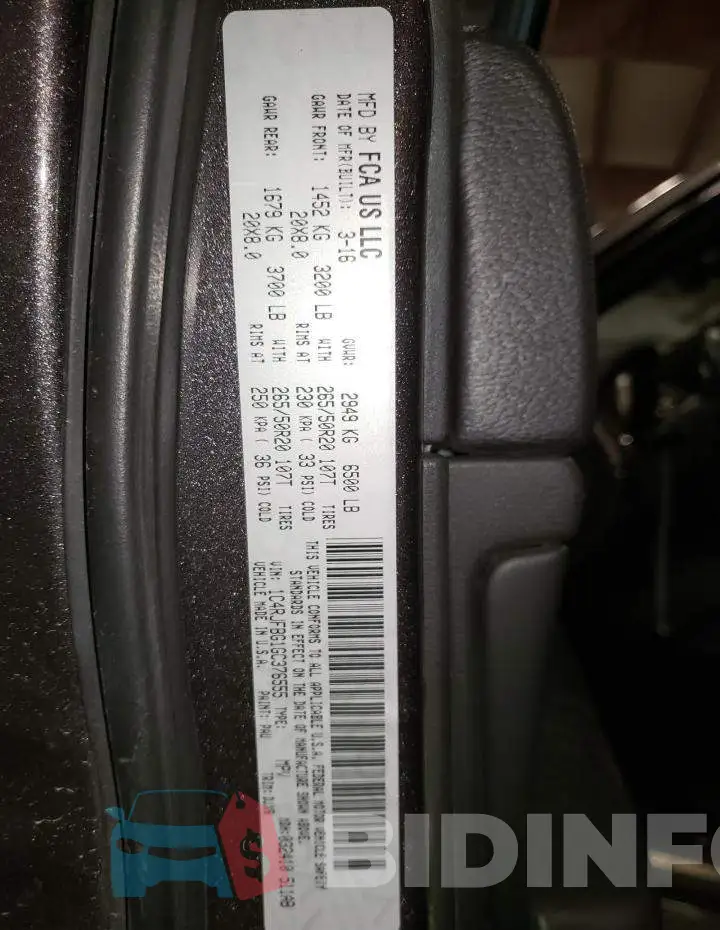 1C4RJFBG1GC376555 Photo# 13