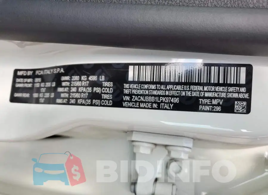 ZACNJBBB1LPK97496 Photo# 13