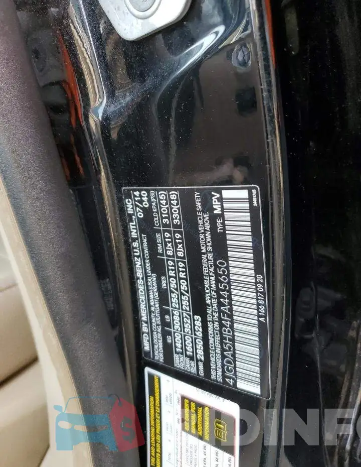 4JGDA5HB4FA445650 Photo# 13