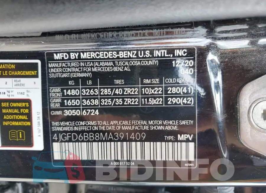 4JGFD6BB8MA391409 Photo# 13