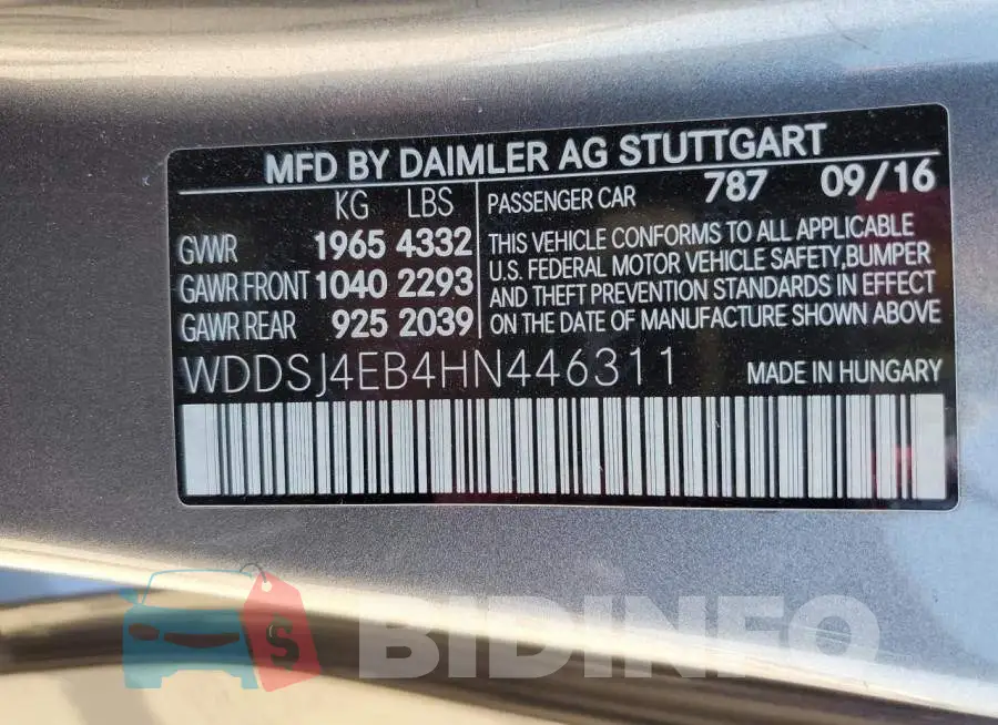 WDDSJ4EB4HN446311 Photo# 13
