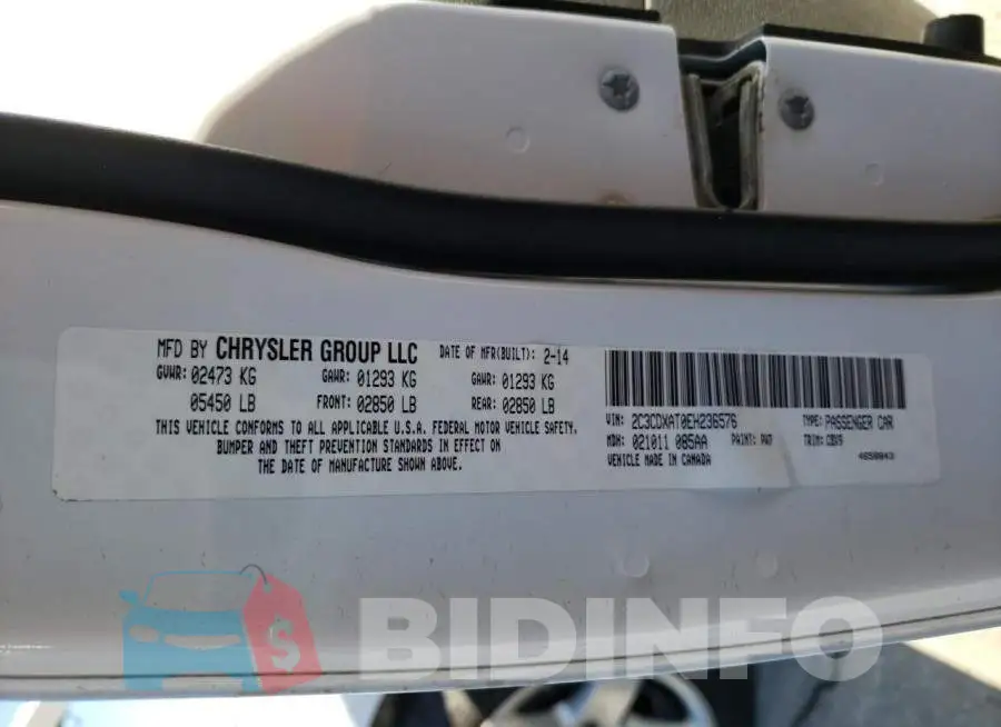 2C3CDXAT0EH236576 Photo# 13