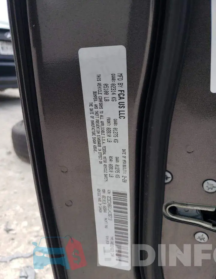 2C3CDXBG1LH136713 Photo# 12
