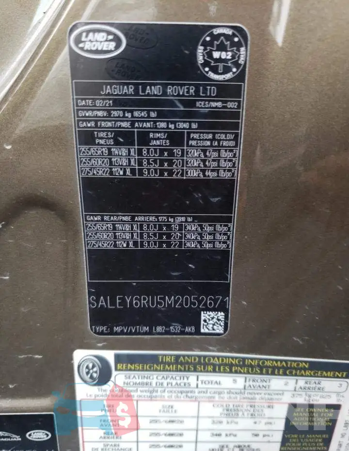SALEY6RU5M2052671 Photo# 14