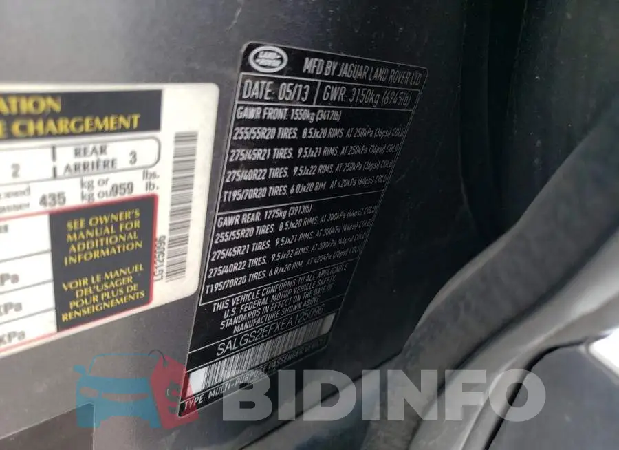 SALGS2EFXEA125096 Photo# 13