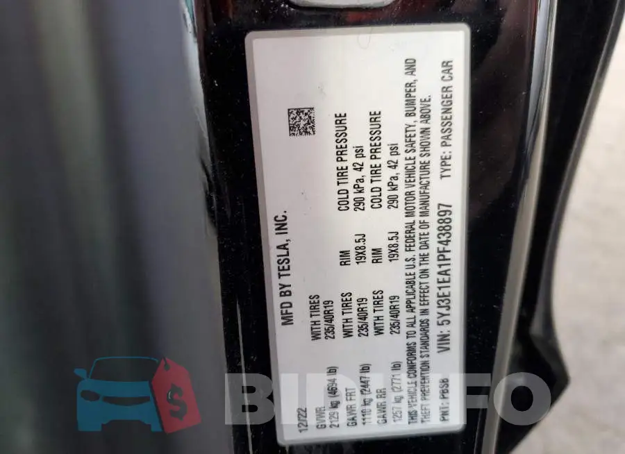 5YJ3E1EA1PF438897 Photo# 12