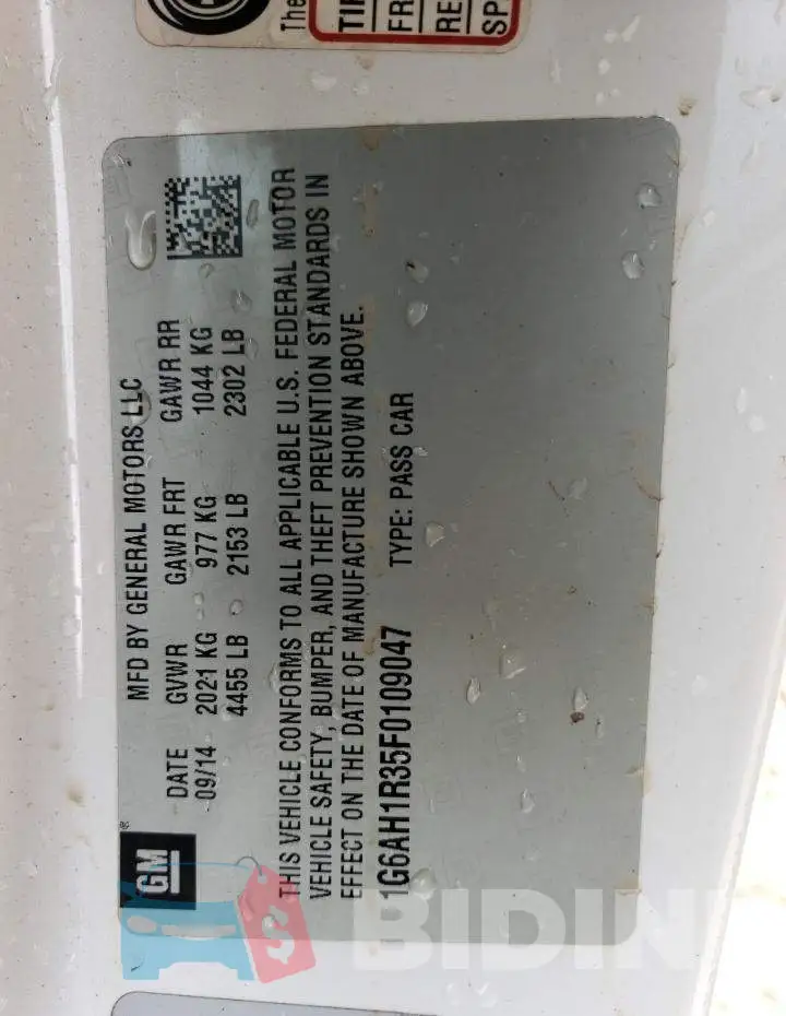 1G6AH1R35F0109047 Photo# 12
