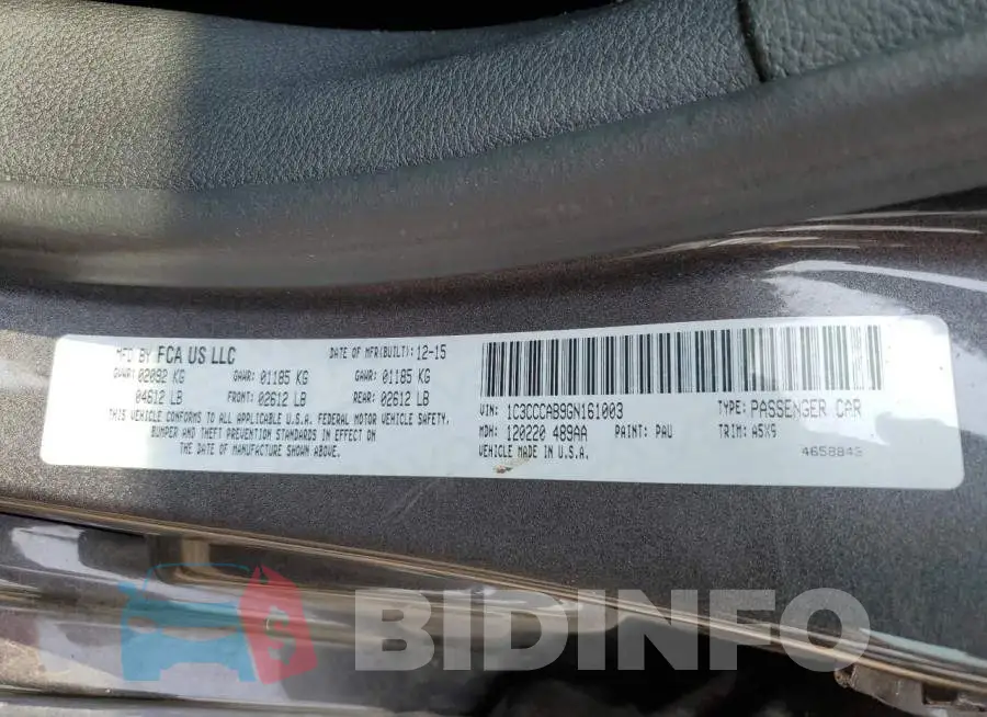 1C3CCCAB9GN161003 Photo# 12