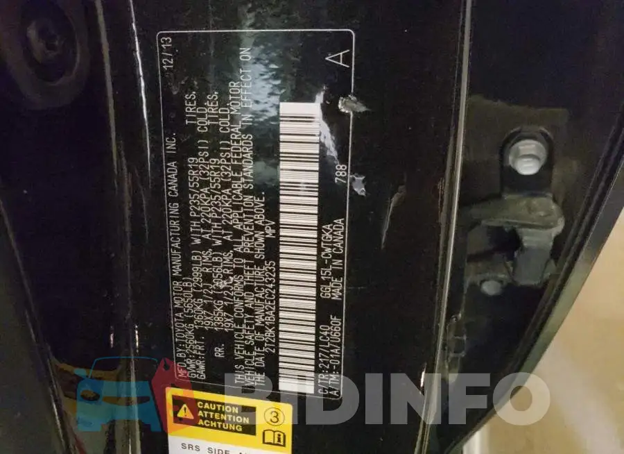2T2BK1BA2EC243235 Photo# 13