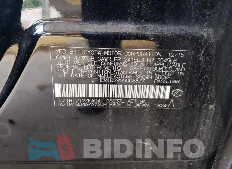 JTHCM1D29G5006877 Photo# 12