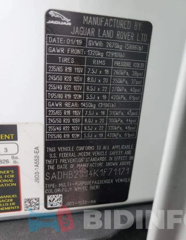 SADHB2S14K1F71171 Photo# 14