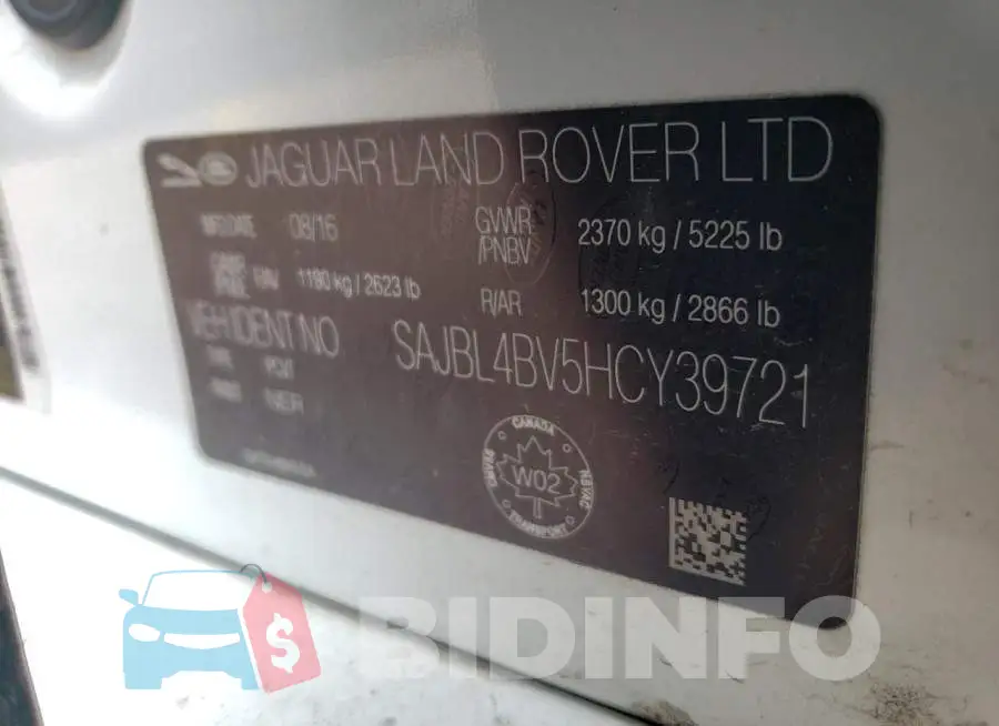 SAJBL4BV5HCY39721 Photo# 13