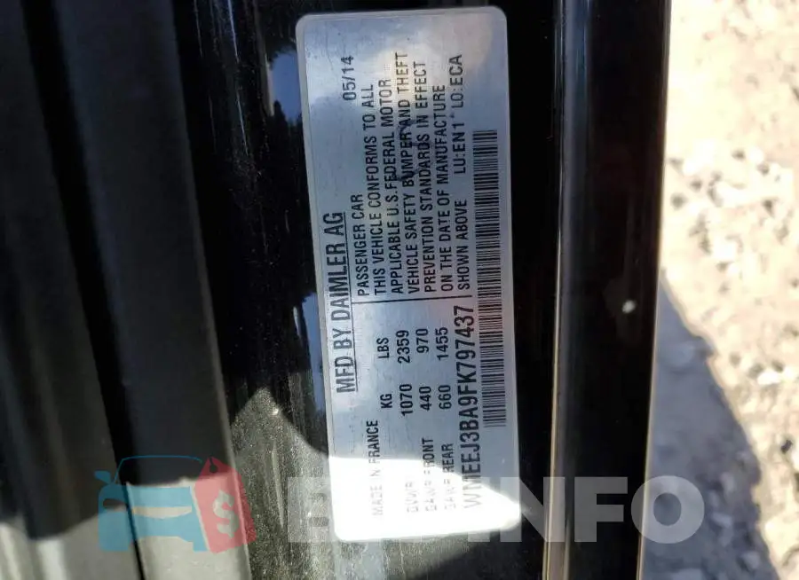 WMEEJ3BA9FK797437 Photo# 13