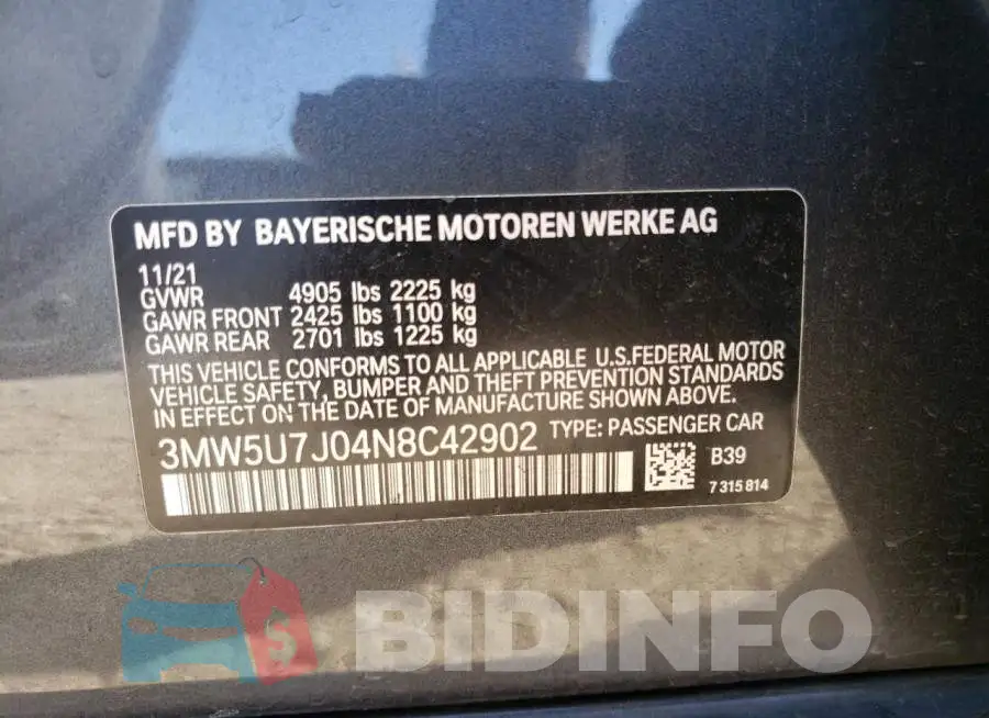 3MW5U7J04N8C42902 Photo# 13