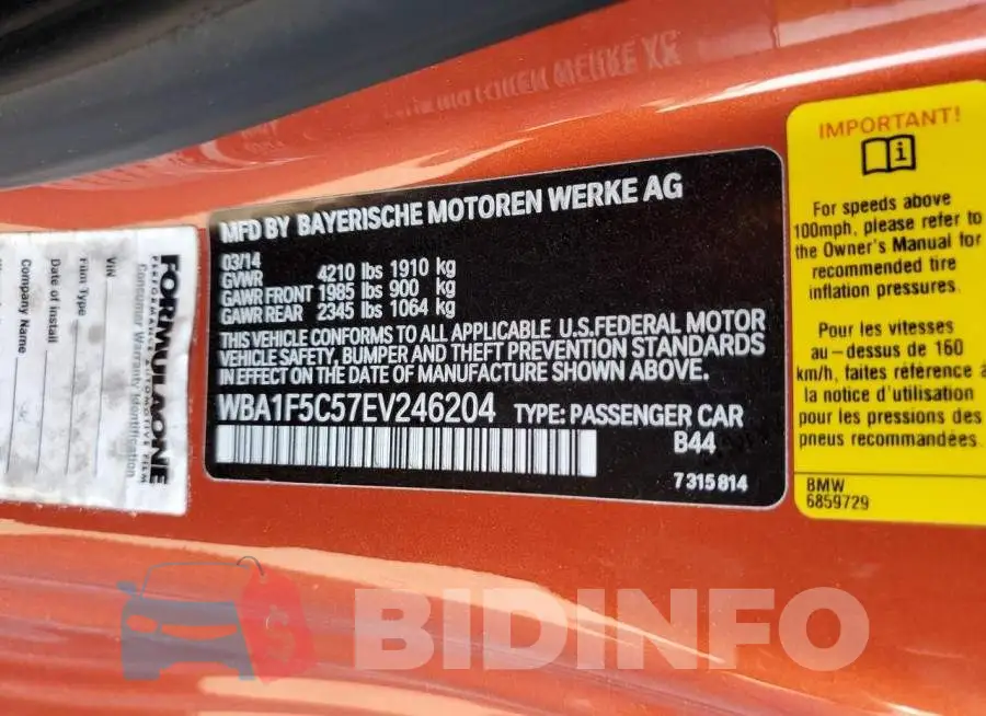 WBA1F5C57EV246204 Photo# 12