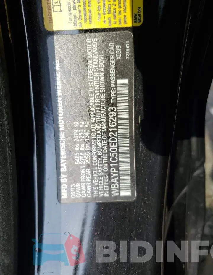 WBAYP1C50ED216293 Photo# 12