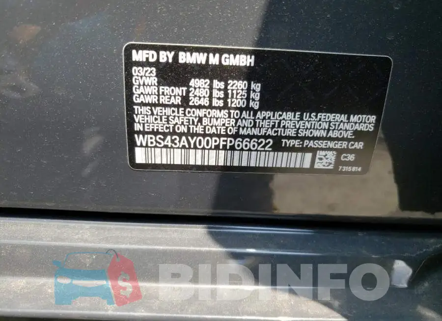 WBS43AY00PFP66622 Photo# 12