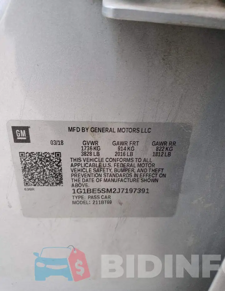1G1BE5SM2J7197391 Photo# 13
