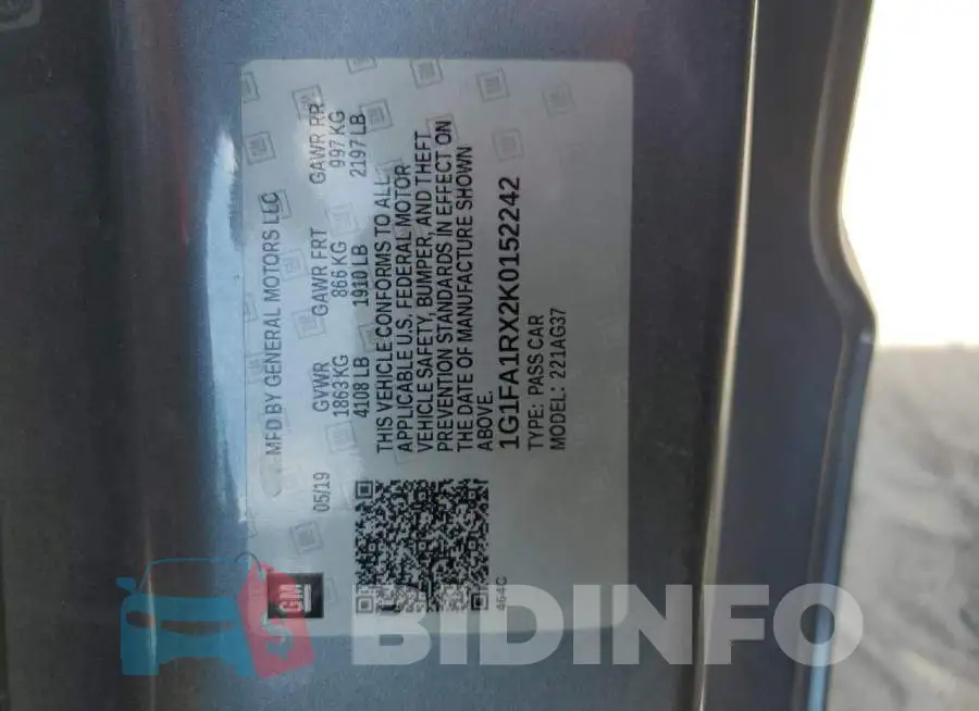 1G1FA1RX2K0152242 Photo# 12