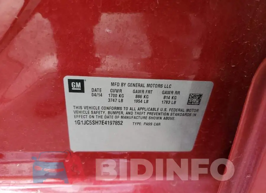1G1JC5SH7E4197852 Photo# 12