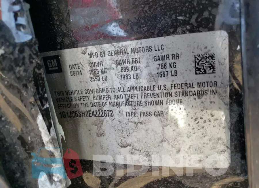 1G1JC6SH0E4222872 Photo# 12