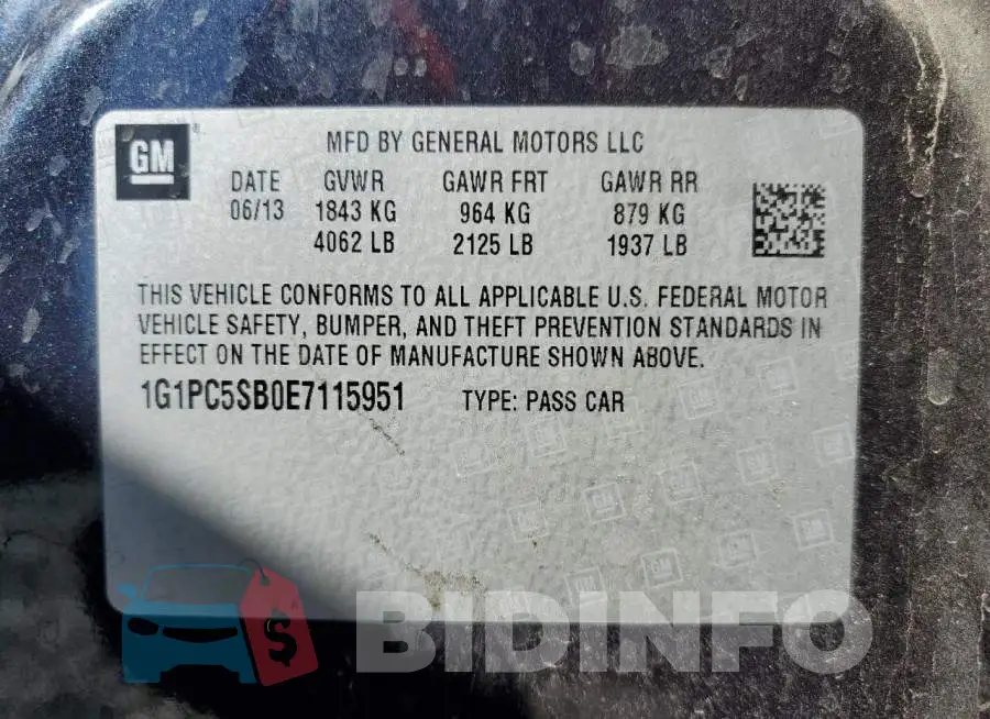 1G1PC5SB0E7115951 Photo# 10