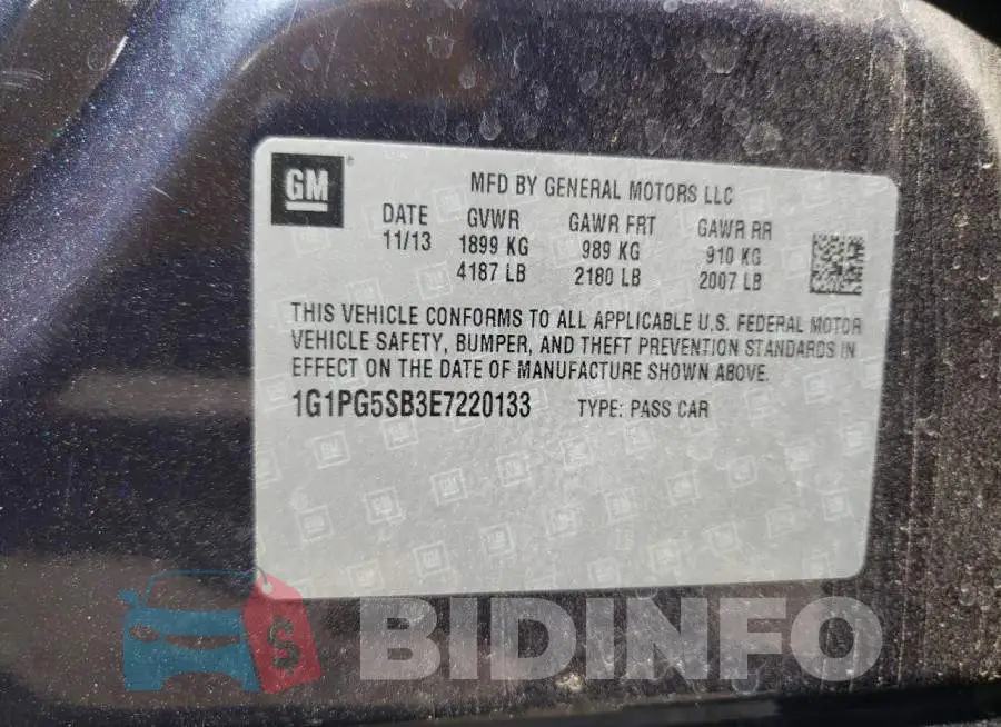 1G1PG5SB3E7220133 Photo# 13