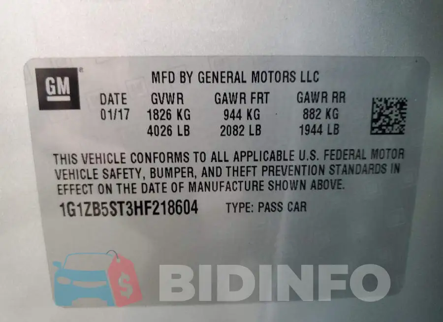 1G1ZB5ST3HF218604 Photo# 12