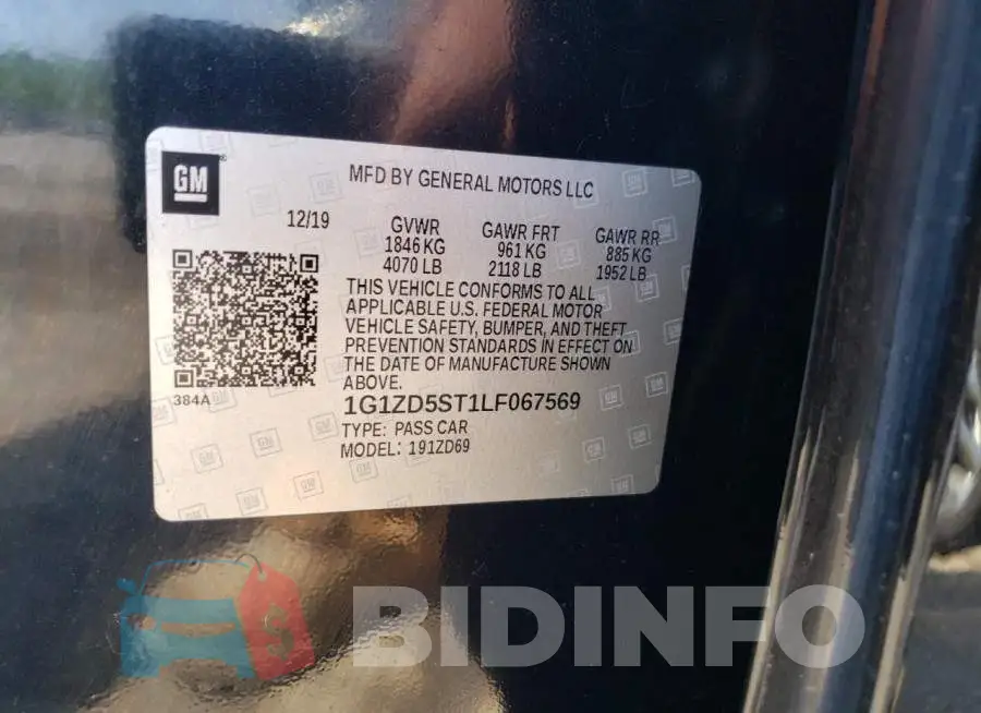 1G1ZD5ST1LF067569 Photo# 12