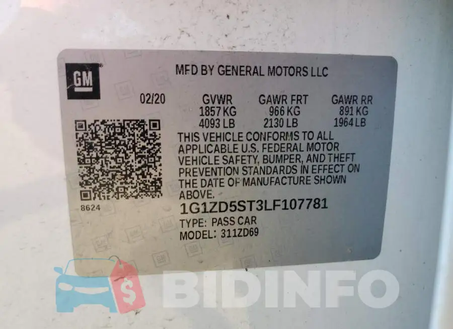 1G1ZD5ST3LF107781 Photo# 12