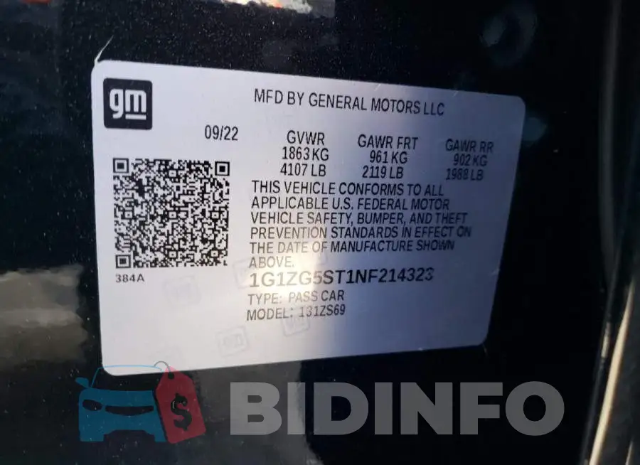1G1ZG5ST1NF214323 Photo# 12