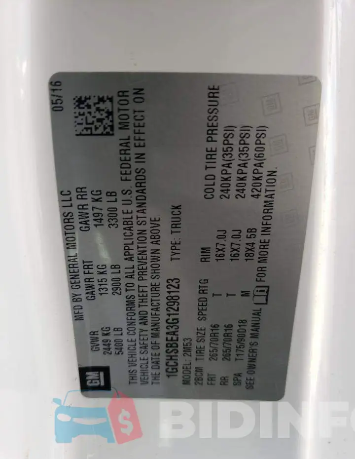 1GCHSBEA3G1298123 Photo# 12