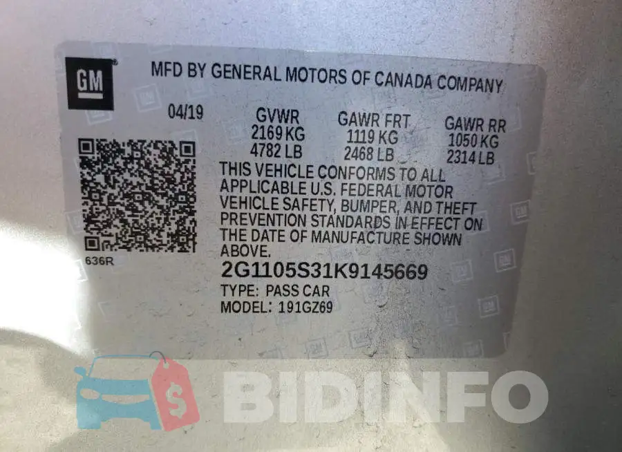 2G1105S31K9145669 Photo# 12