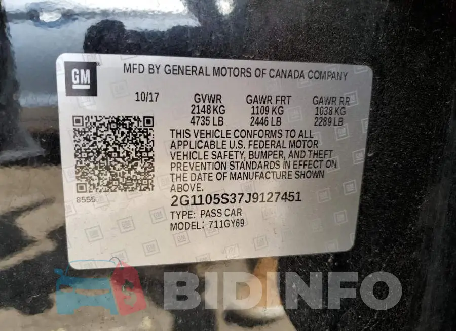 2G1105S37J9127451 Photo# 12